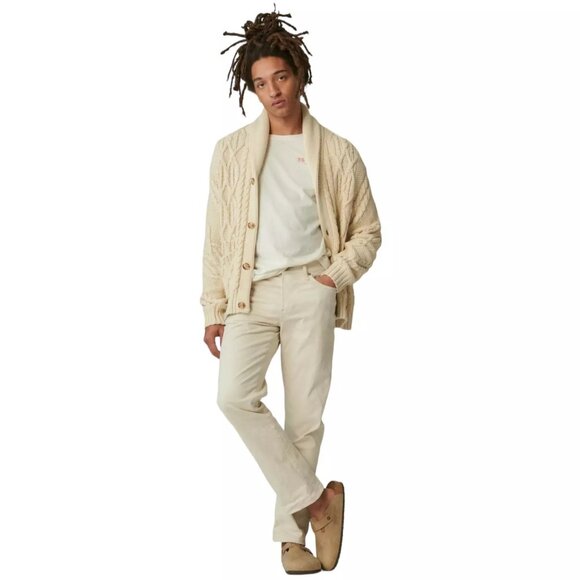 Lucky Brand 223 Straight Stretch Sateen Jean Pants Men's Size 38x32 Khaki Tan - Picture 1 of 6